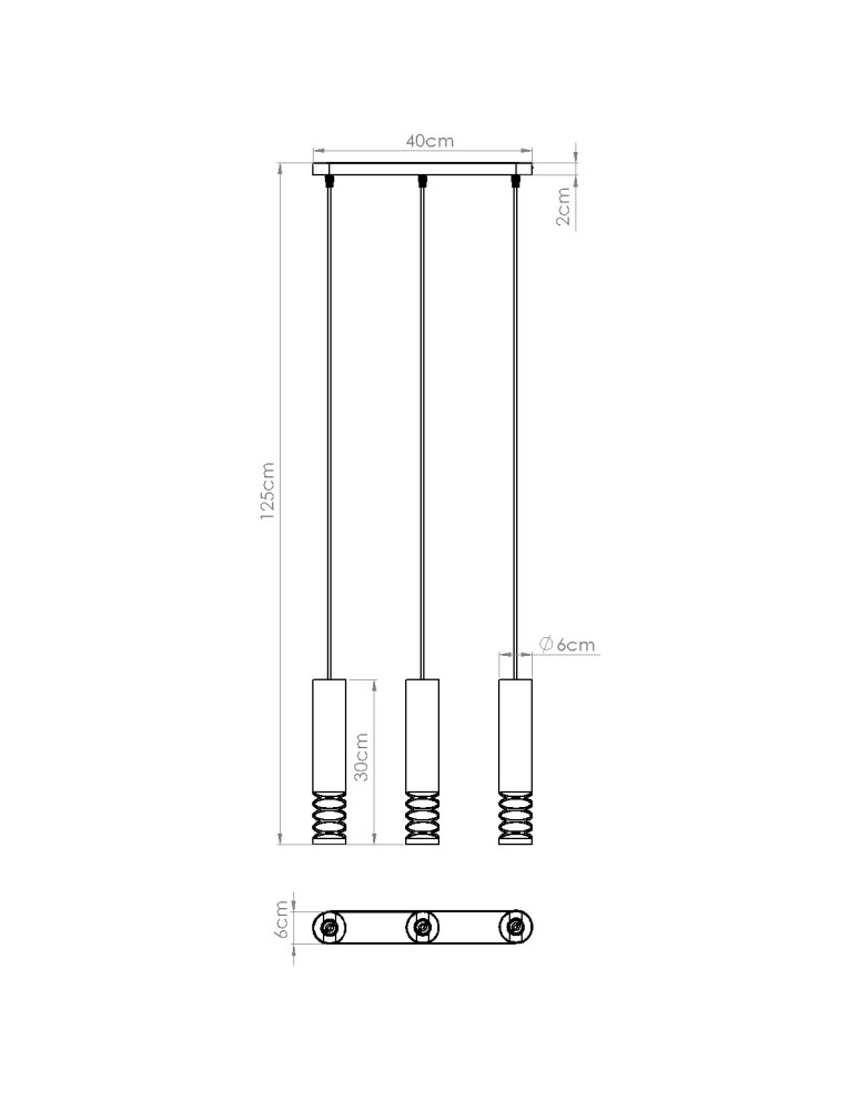 Pendant tube lamps - Sollux LAMI 3L pendant lamp white SL.1688 - product kolory-swiatla.pl 8