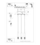 Pendant tube lamps - Sollux LAMI 3L pendant lamp white SL.1688 - product 9