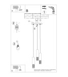 Pendant tube lamps - Sollux LAMI 3P pendant lamp white SL.1689 - product 11