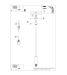 Pendant tube lamps - Sollux LIRO 1 pendant lamp white SL.1691 - product 11