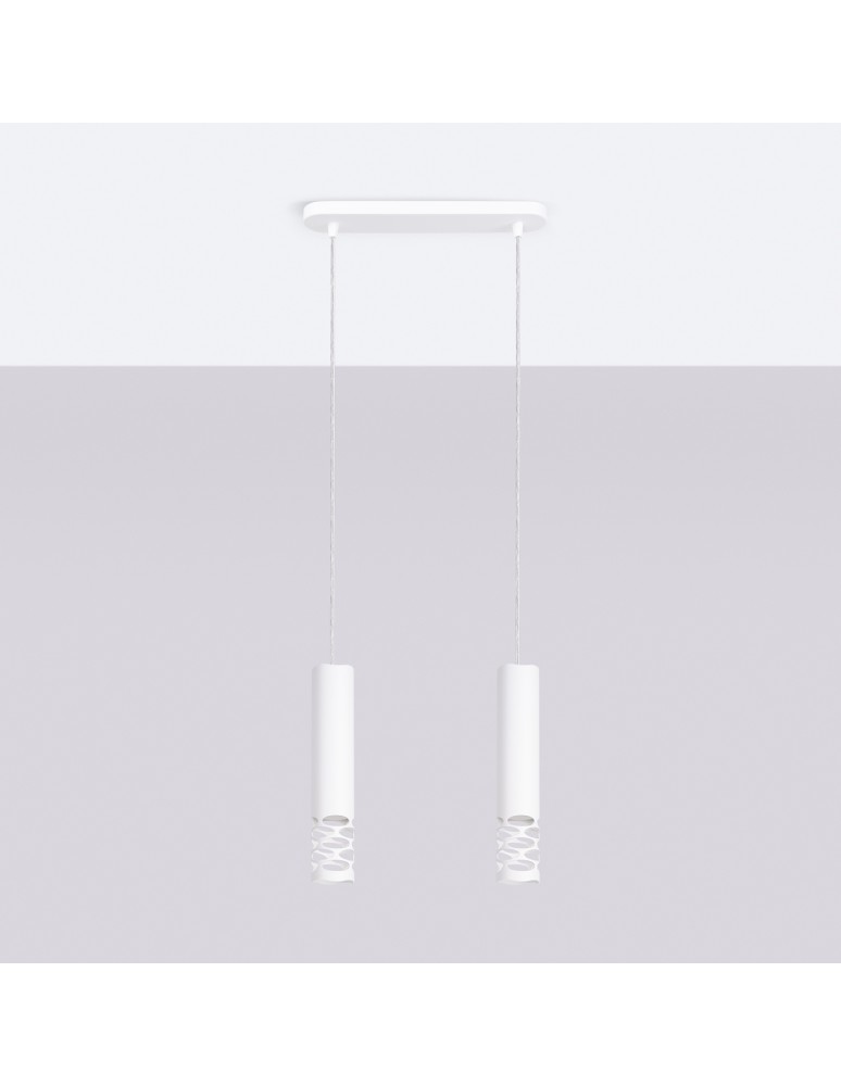 Pendant tube lamps - Sollux LIRO 2 pendant lamp white SL.1692 - product kolory-swiatla.pl 2