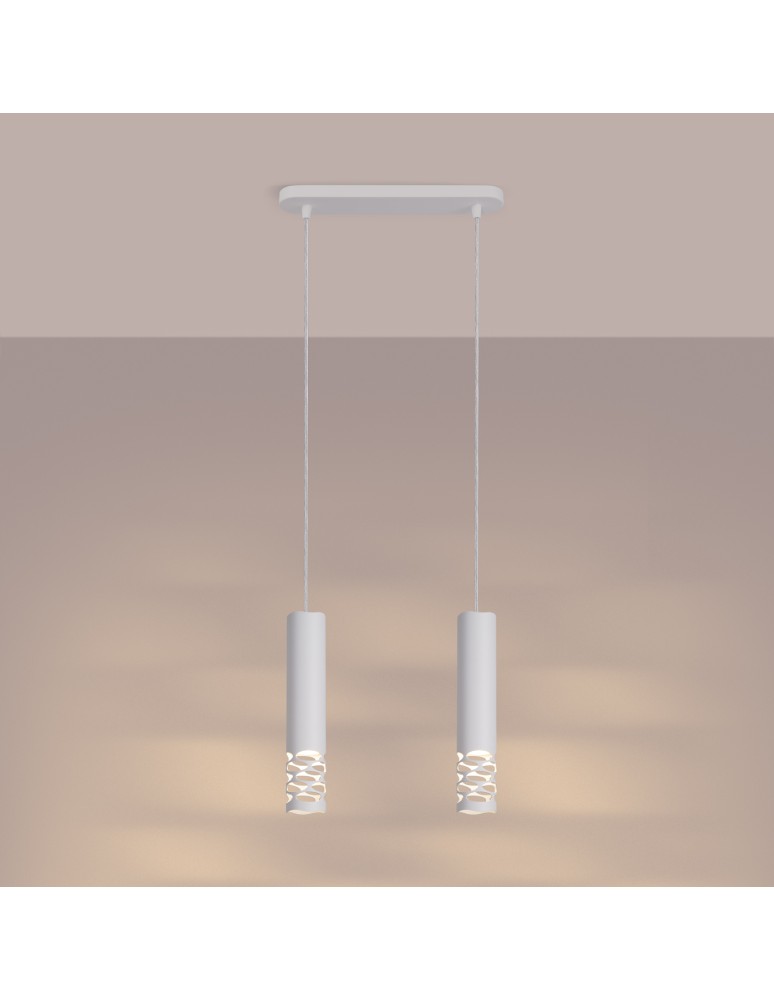 Pendant tube lamps - Sollux LIRO 2 pendant lamp white SL.1692 - product kolory-swiatla.pl 3