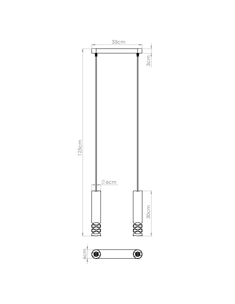 Pendant tube lamps - Sollux LIRO 2 pendant lamp white SL.1692 - product kolory-swiatla.pl 10