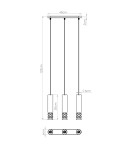 Pendant tube lamps - Sollux LIRO 3L pendant lamp white SL.1693 - product 10