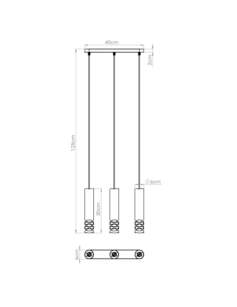 Pendant tube lamps - Sollux LIRO 3L pendant lamp white SL.1693 - product kolory-swiatla.pl 10