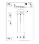 Pendant tube lamps - Sollux LIRO 3L pendant lamp white SL.1693 - product 11