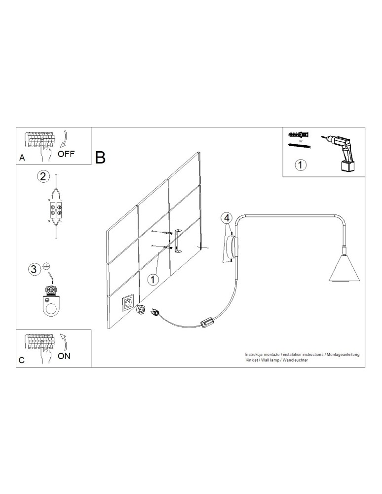 Cantilever wall lamps - Sollux NOX wall lamp white SL.1696 - product kolory-swiatla.pl 11