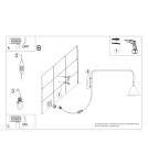 Cantilever wall lamps - Sollux NOX wall lamp black SL.1697 - product 11