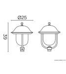 Shades for outdoor lamps - SU-MA Prince K 1018 O Head. - product 5