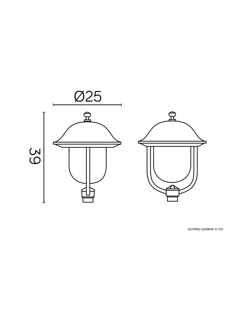 Shades for outdoor lamps - SU-MA Prince K 1018 O Head. - product kolory-swiatla.pl 5