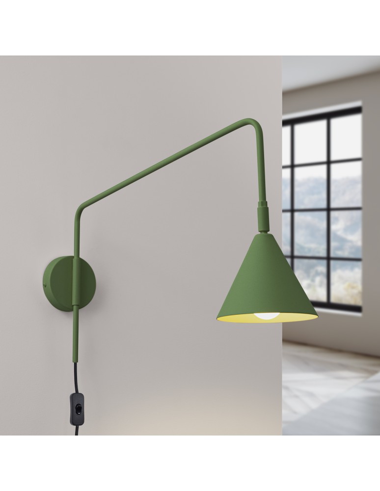 Cantilever wall lamps - Sollux Wall lamp NOX green olive SL.1700 - product kolory-swiatla.pl 3