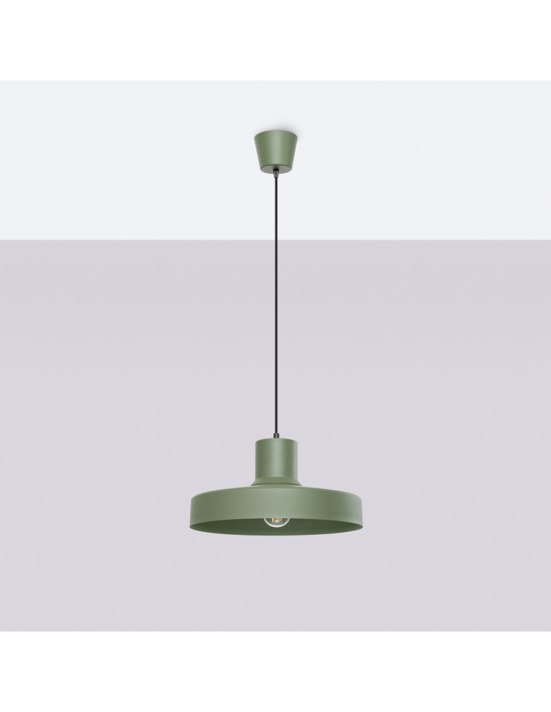 Scandinavian style pendant lamps - Sollux BILO green olive pendant lamp SL.1705 - product kolory-swiatla.pl 2