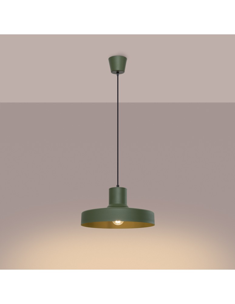 Scandinavian style pendant lamps - Sollux BILO green olive pendant lamp SL.1705 - product kolory-swiatla.pl 3