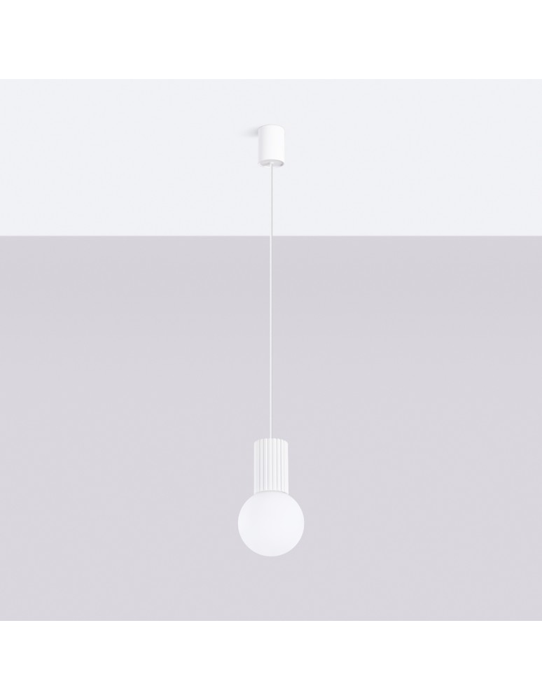Pendant lamps spheres - Sollux HALO 1 pendant lamp white SL.1709 - product kolory-swiatla.pl 2