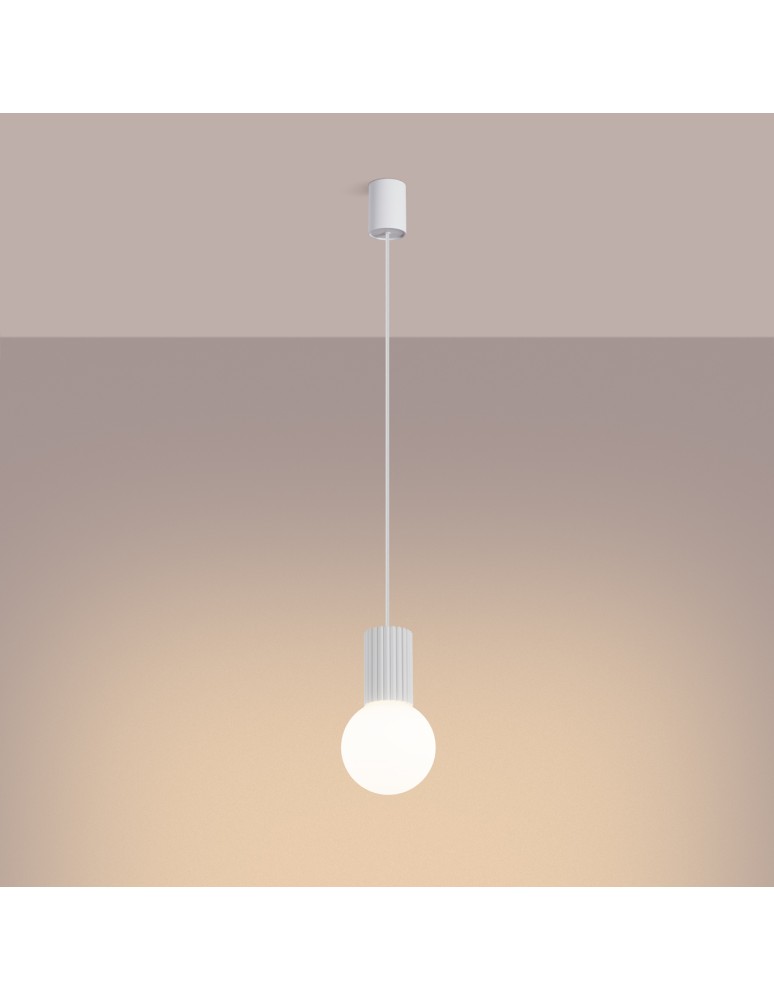 Pendant lamps spheres - Sollux HALO 1 pendant lamp white SL.1709 - product kolory-swiatla.pl 3