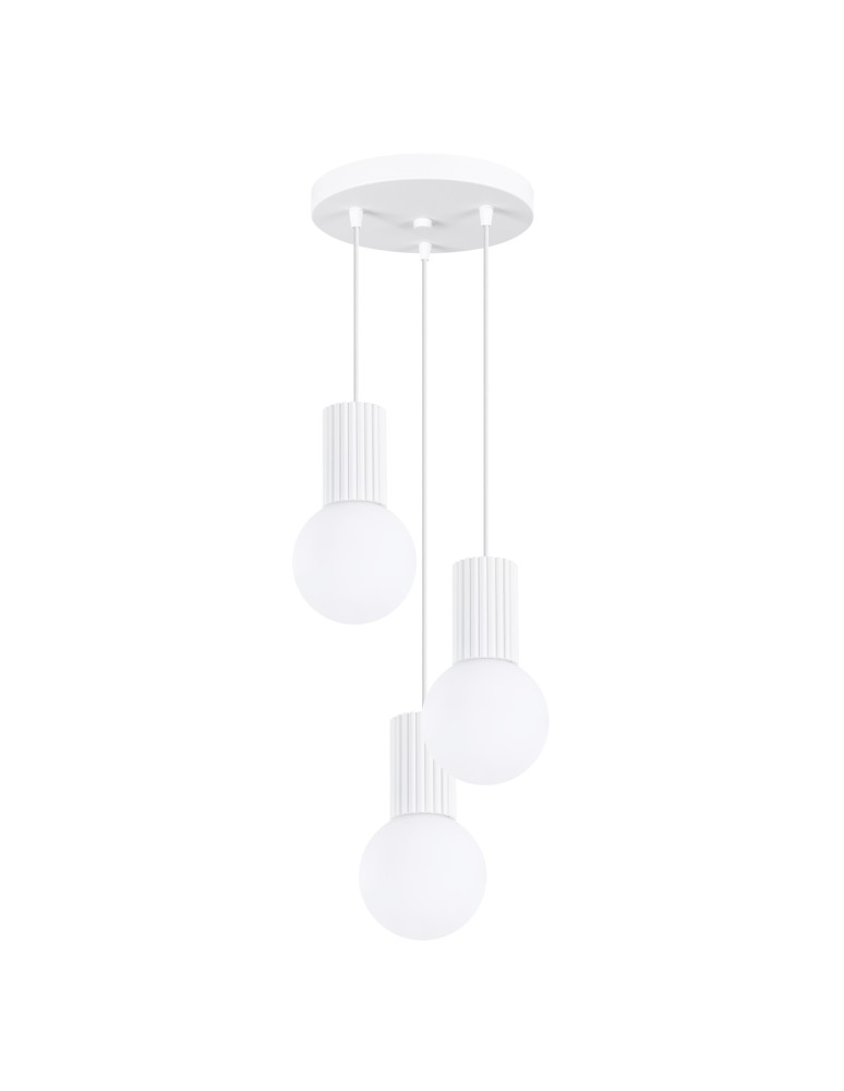 Pendant lamps spheres - Sollux HALO 3P pendant lamp white SL.1710 - product kolory-swiatla.pl 1