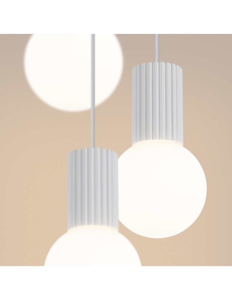 Pendant lamps spheres - Sollux HALO 3P pendant lamp white SL.1710 - product kolory-swiatla.pl 4