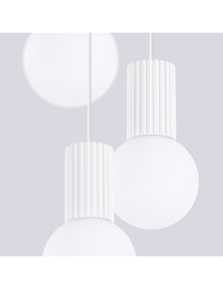 Pendant lamps spheres - Sollux HALO 3P pendant lamp white SL.1710 - product kolory-swiatla.pl 5
