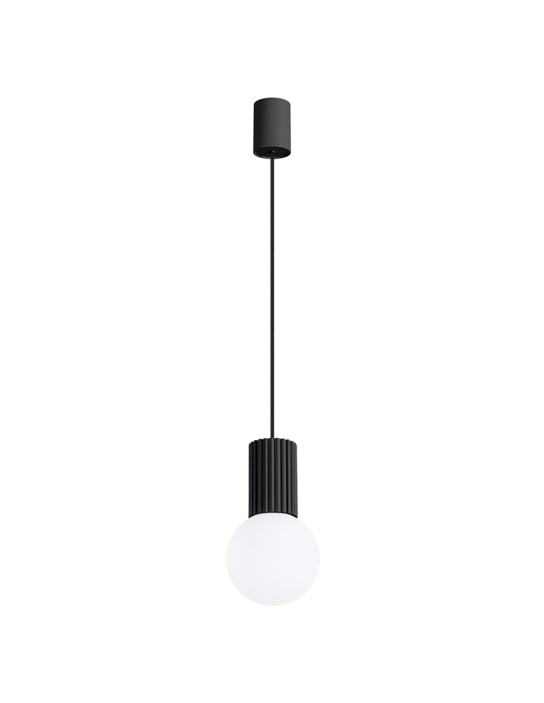 Pendant lamps spheres - Sollux HALO 1 pendant lamp black SL.1714 - product kolory-swiatla.pl 1