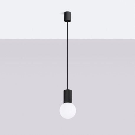 Sollux Lampa wisząca HALO 1 czarna SL.1714