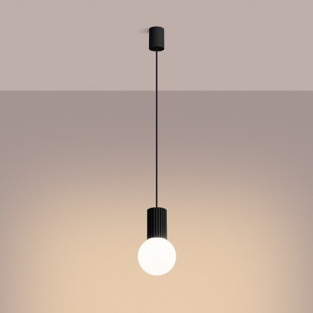 Sollux Lampa wisząca HALO 1 czarna SL.1714