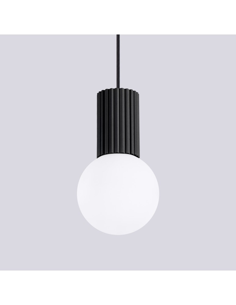 Pendant lamps spheres - Sollux HALO 1 pendant lamp black SL.1714 - product kolory-swiatla.pl 5