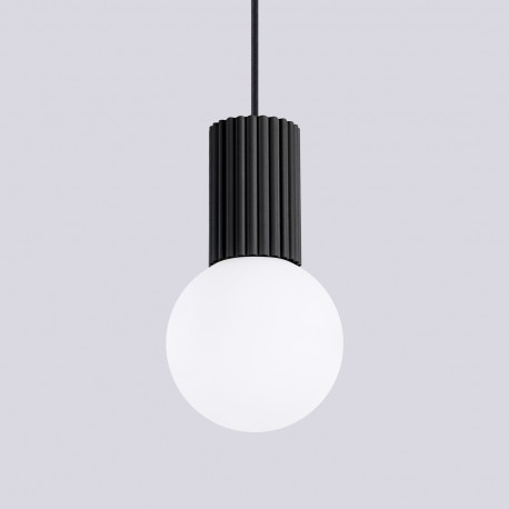 Sollux Lampa wisząca HALO 1 czarna SL.1714