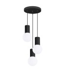 Pendant lamps spheres - Sollux HALO 3P pendant lamp black SL.1715 - product 1