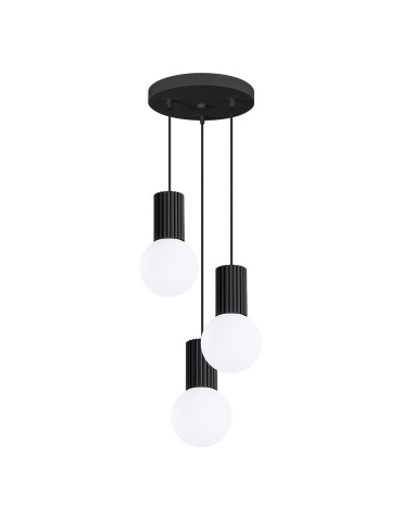 Sollux HALO 3P pendant lamp black SL.1715