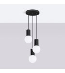 Pendant lamps spheres - Sollux HALO 3P pendant lamp black SL.1715 - product 2