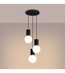 Pendant lamps spheres - Sollux HALO 3P pendant lamp black SL.1715 - product 3