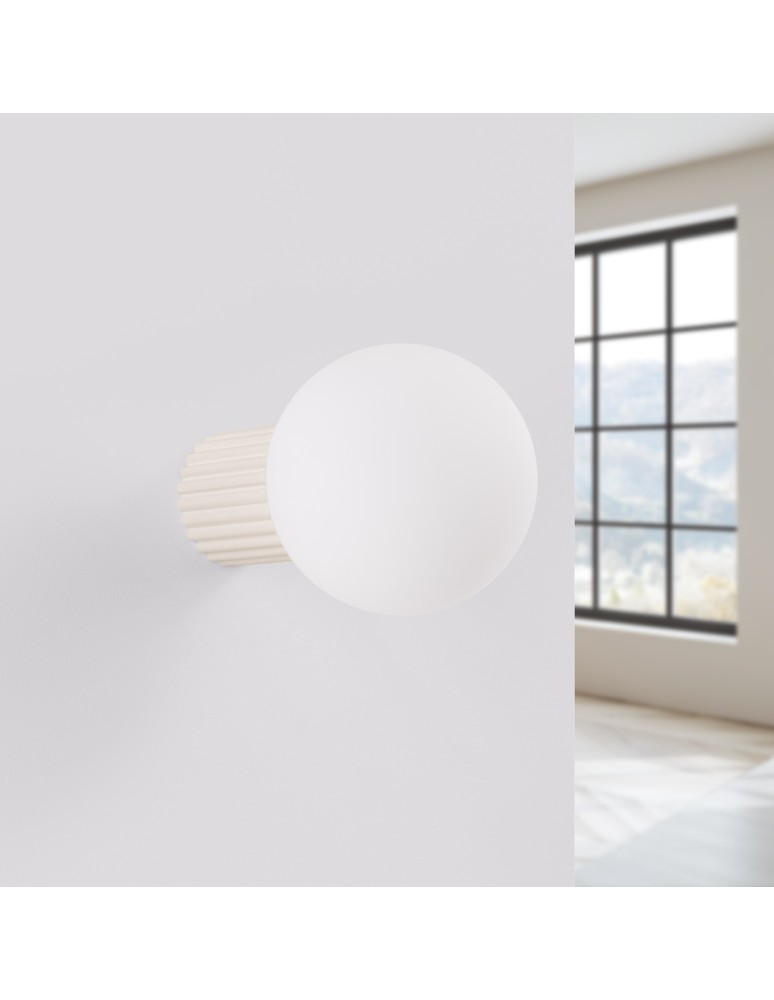 Wall lamps spheres - Sollux Wall lamp HALO beige IP44 SL.1717 - product kolory-swiatla.pl 2