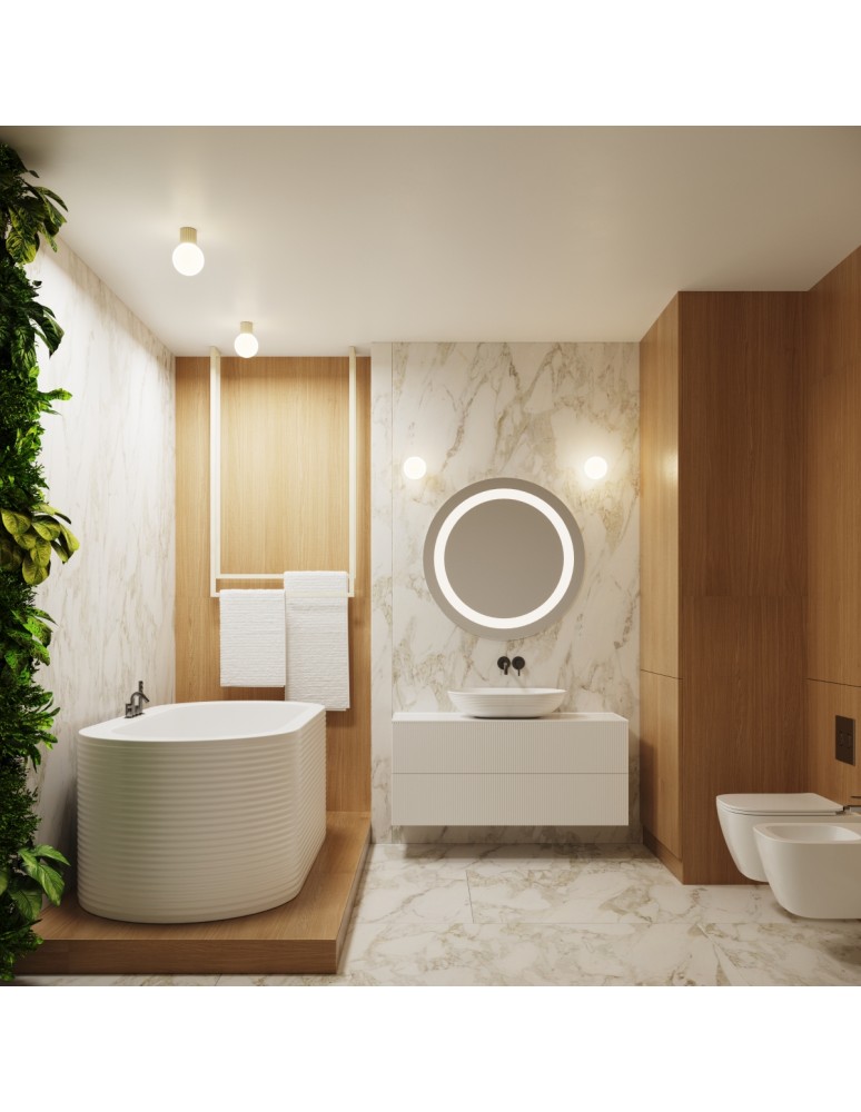 Wall lamps spheres - Sollux Wall lamp HALO beige IP44 SL.1717 - product kolory-swiatla.pl 11