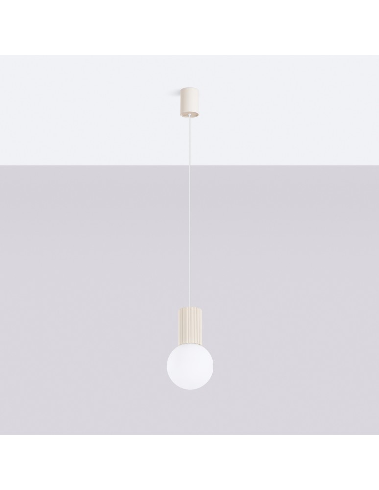 Pendant lamps spheres - Sollux HALO 1 pendant lamp beige SL.1719 - product kolory-swiatla.pl 2