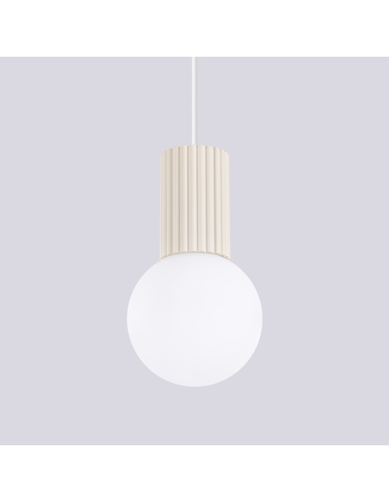 Pendant lamps spheres - Sollux HALO 1 pendant lamp beige SL.1719 - product kolory-swiatla.pl 5