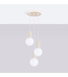 Pendant lamps spheres - Sollux HALO 3P pendant lamp beige SL.1720 - product 2