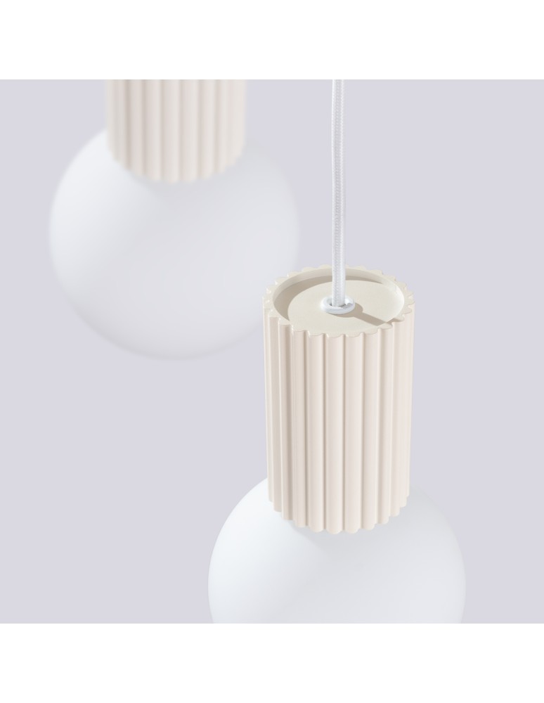 Pendant lamps spheres - Sollux HALO 3P pendant lamp beige SL.1720 - product kolory-swiatla.pl 6