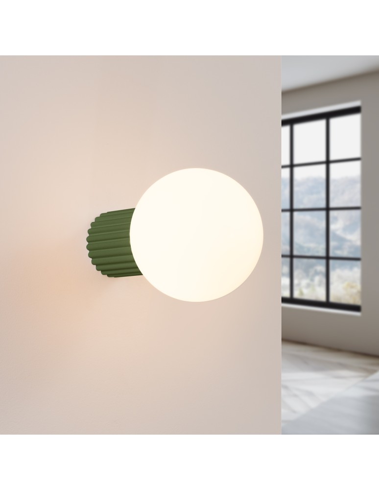 Wall lamps spheres - Sollux Wall lamp HALO green olive green IP44 SL.1722 - product kolory-swiatla.pl 3