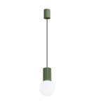 Pendant lamps spheres - Sollux HALO 1 hanging lamp green olive SL.1724 - product 1