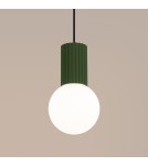 Pendant lamps spheres - Sollux HALO 1 hanging lamp green olive SL.1724 - product 4