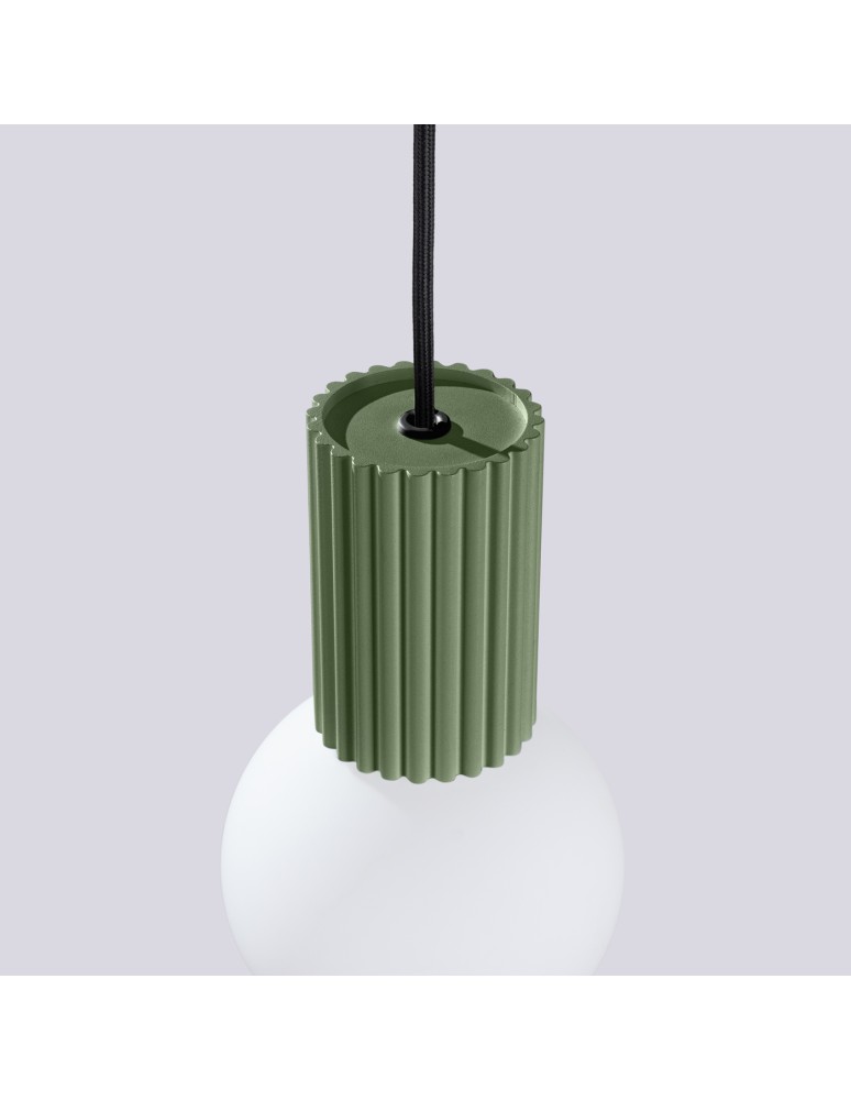 Pendant lamps spheres - Sollux HALO 1 hanging lamp green olive SL.1724 - product kolory-swiatla.pl 7