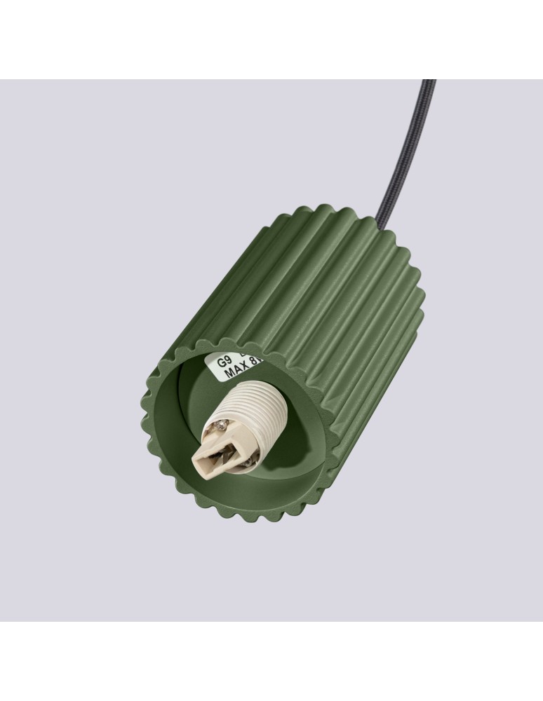 Pendant lamps spheres - Sollux HALO 1 hanging lamp green olive SL.1724 - product kolory-swiatla.pl 9