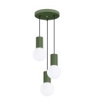 Pendant lamps spheres - Sollux HALO 3P pendant lamp green olive SL.1725 - product 1