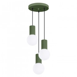 Sollux Lampa wisząca HALO 3P zielona oliwka SL.1725