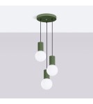 Pendant lamps spheres - Sollux HALO 3P pendant lamp green olive SL.1725 - product 2