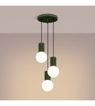 Pendant lamps spheres - Sollux HALO 3P pendant lamp green olive SL.1725 - product 3