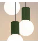 Pendant lamps spheres - Sollux HALO 3P pendant lamp green olive SL.1725 - product 4