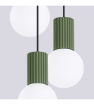 Pendant lamps spheres - Sollux HALO 3P pendant lamp green olive SL.1725 - product 5