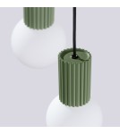 Pendant lamps spheres - Sollux HALO 3P pendant lamp green olive SL.1725 - product 6