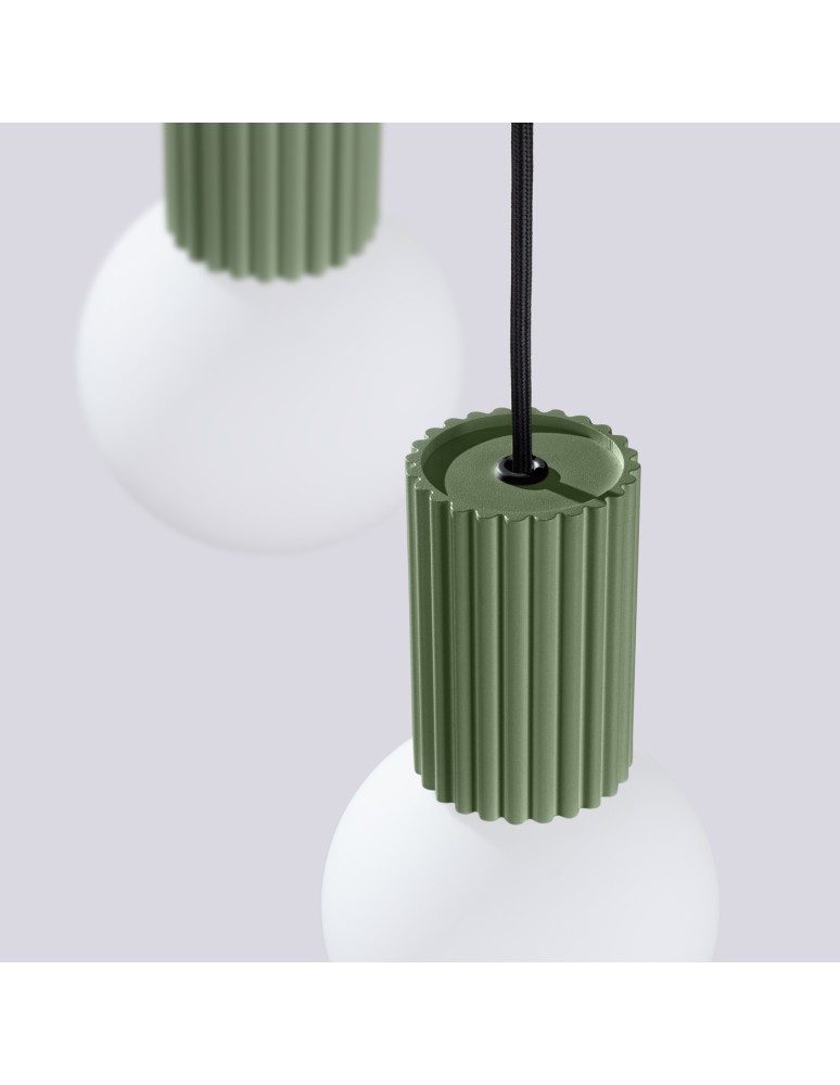 Pendant lamps spheres - Sollux HALO 3P pendant lamp green olive SL.1725 - product kolory-swiatla.pl 6